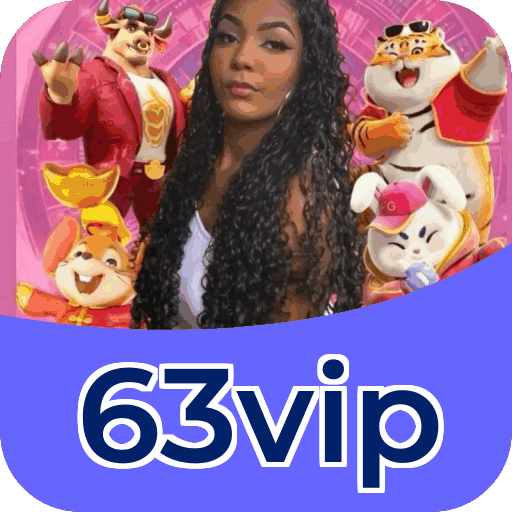 Interface do aplicativo 63vip mostrando jogos disponíveis no iOS e Android
